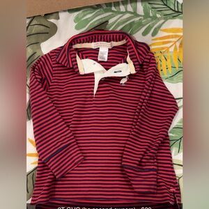 TBBC Red and Navy Striped Polo Shirt